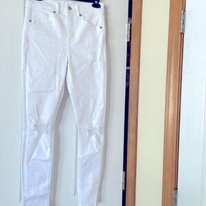 Express, high rise skinny, white, size 2R